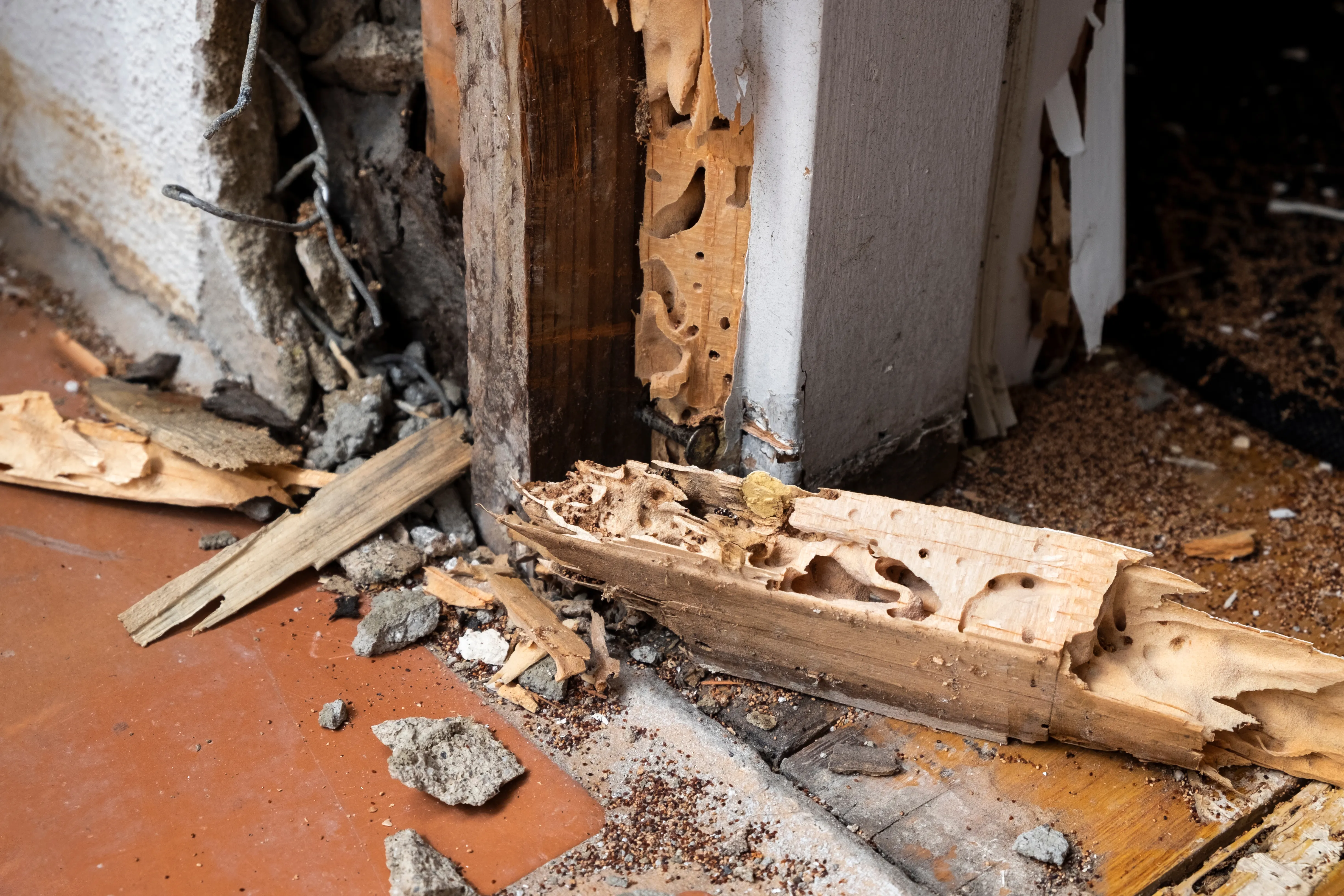 Dry rot damage progressing through exterior siding on a PNW home.